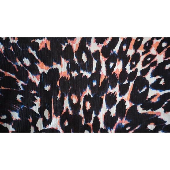 Sanctuary Women's Sz Medium Multi Leopard Print Knot Tie Front L/S Crop Top $75 - Picture 8 of 10